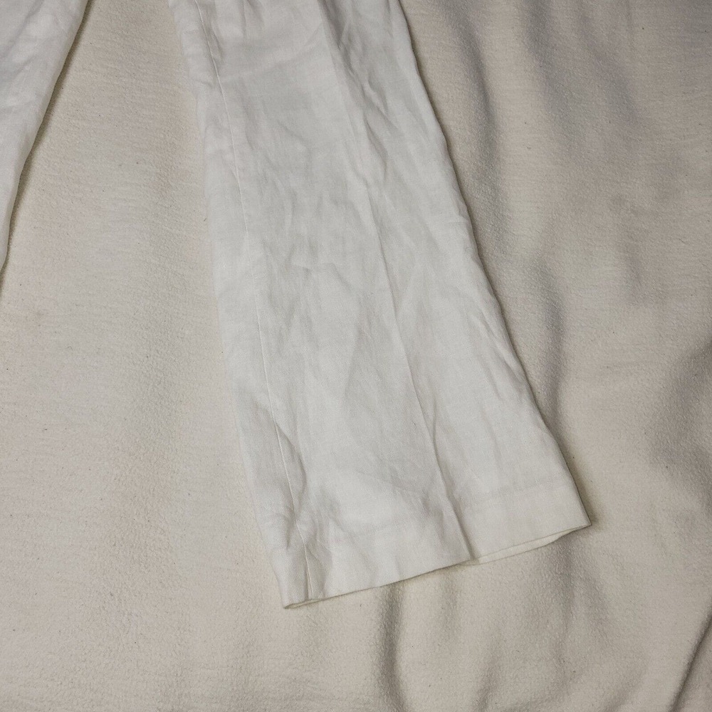 Madison Pants Womens Sz 12 - 36W x 30L White Boating Linen Beach Summer Cottage - Picture 5 of 16
